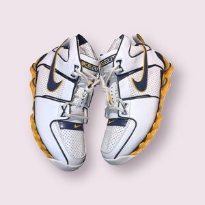 2005 Rare Nike Shox Bomber Jermaine O’Neal Pe Navy Yellow White Men's Sz 10